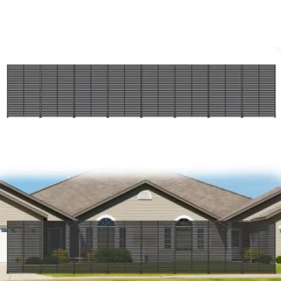 SEVOBAL 8pc Patio Screen Patio Privacy Porch Screen Patio Screens Paged Patio Decorative Screens Patio Screen Decor Outdoor, Black, 363.76"*15.75"*72" image {6}