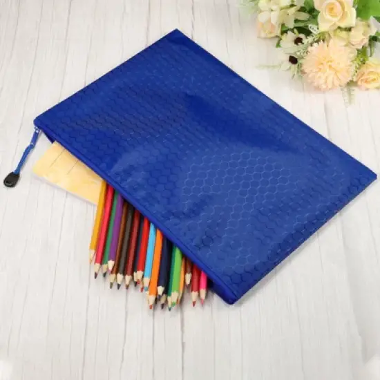 Unique Bargains Waterproof Cloth Zipper Home Office Travel File Bags 10 Pcs image {4}