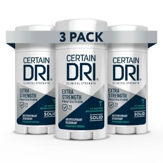 Certain Dri Extra Strength Clinical Solid Antiperspirant + Deodorant - Unscented 1.7oz/3pk image {6}