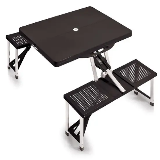 Oniva Rectangle Portable Dining Table with Seats - Black image {3}