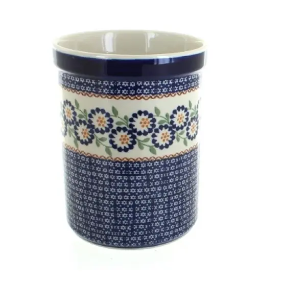 Blue Rose Polish Pottery P082 Manufaktura Utensil Jar image {6}