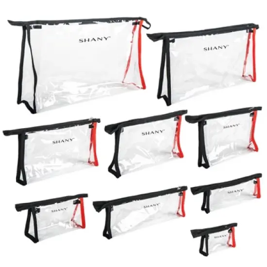SHANY Cosmetics Clear Travel Organizer Bag Set  - 9 pieces image {1}