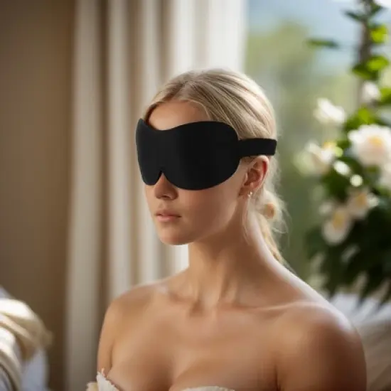 Unique Bargains Breathable 3D Sleep Mask Magic Tapes 1 Pc image {5}