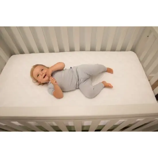 Sealy Cooling Moisture Wicking Waterproof Crib Mattress Pad - White image {4}