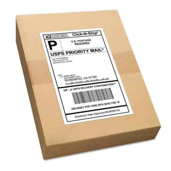 Avery Shipping Labels w/TrueBlock Technology Laser/Inkjet 5.5 x 8.5 White 1000/Box 95900 image {2}