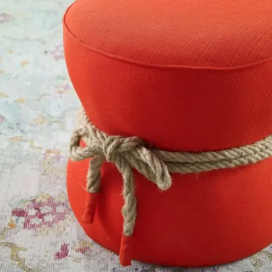 Beat Nautical Rope Upholstered Fabric Ottoman - Modway image {4}