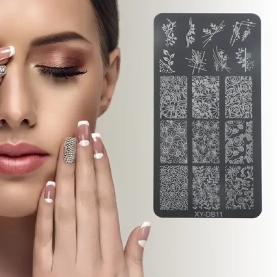 Unique Bargains Colorful Nail Art Stamp XY-DB11 Silver Tone 1 Pc image {3}