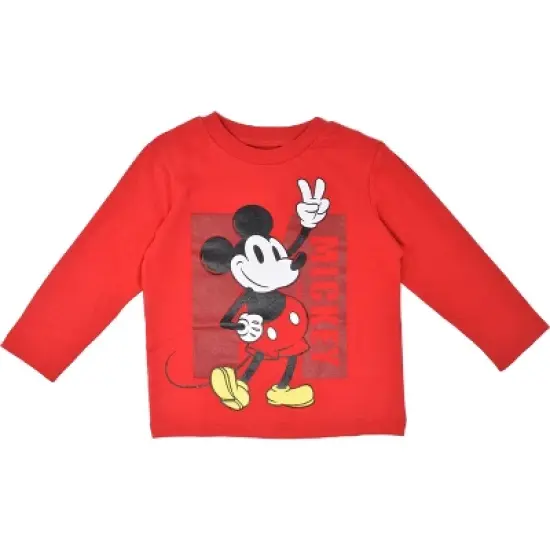 Disney Mickey Mouse 3 Pack Long Sleeve T-Shirts Infant to Big Kid image {4}