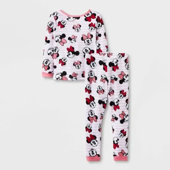 Toddler Girls' 4pc Minnie Mouse Snug Fit Pajama Set - Pink image {1}