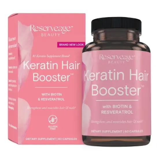Reserveage Beauty, Keratin Hair Booster with Biotin & Resveratrol, Hair and Nail Growth Supplement for Men and Women image {7}