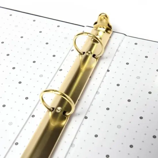 Russell+Hazel Vegan Leather Mini 3 Ring Binder Black image {2}