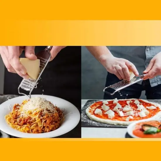 Stainless Steel 2.5" x 7.5" Fine Course Grater (1158) image {4}