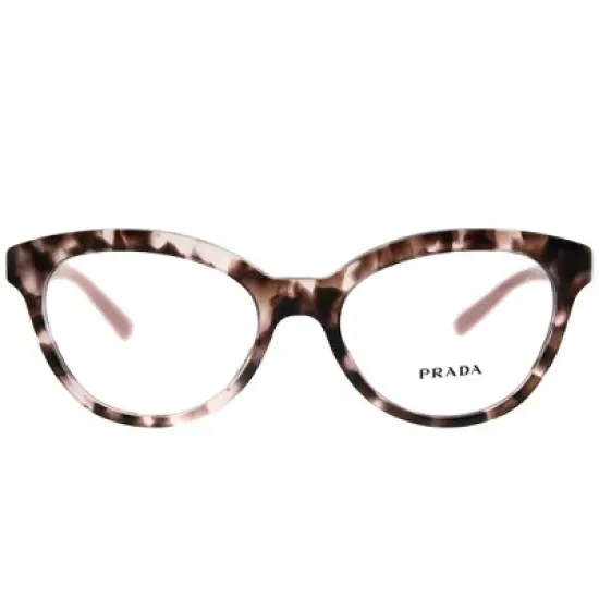 Prada Triangle  ROJ1O1 Womens Cat-Eye Eyeglasses Pink Havana 52mm image {1}