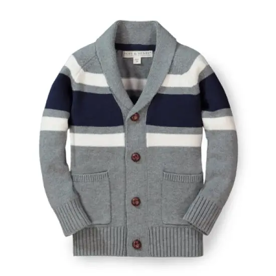 Hope & Henry Boys' Shawl Collar Cardigan, Infant image {7}