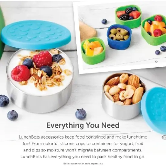 LunchBots Medium Duo Stainless Steel Bento Box image {7}