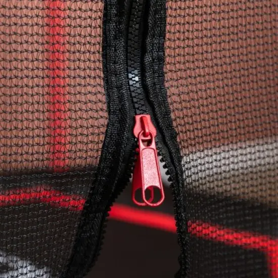 DSVIMOY Trampoline, 63" Kids trampolines with Safety Enclosure, Indoor Outdoor Round Bouncer with Net, Red, 63"*63"*64.3" image {3}