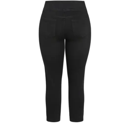 Women's Plus Size Butter Denim Pull On Jean Black - average | AVENUE image {3}