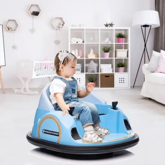 12V Electric Kids Ride On Bumper Car for Toddlers, Battery Powered Bumper Car with Parent Remote, 1.5+ Years Old Baby Bumping Toy image {6}