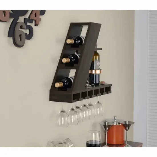 Quinne Compact Wine Rack Wenge - miBasics image {2}