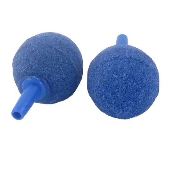 Unique Bargains Hydroponics Fish Tank Aquarium Blue Bubble Release Air Stones Ball 2 Pcs image {1}