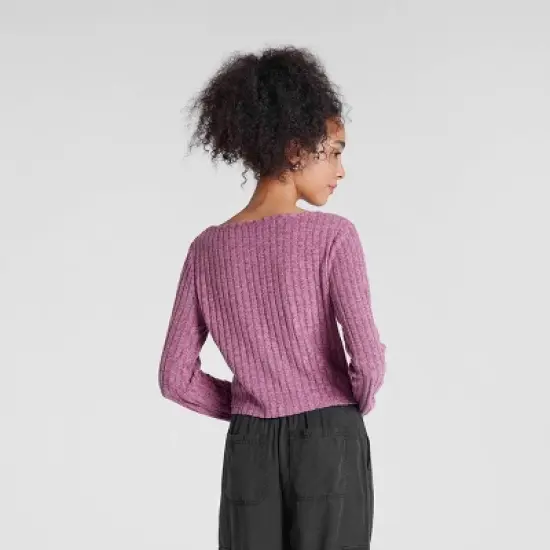 Women's Long Sleeve Rib-Knit Boat Neck Top - Wild Fable&trade; image {1}