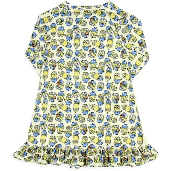 Despicable Me Toddler Girls' Minions Snuggle Sleep Pajama Dress Nightgown Off-White image {3}