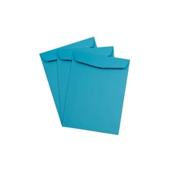 JAM Paper Open End Catalog Envelope 9" x 12" Blue 100/Box (80386) image {2}