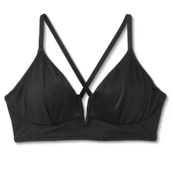 Women's Ribbed Longline V-Wire Bikini Top - Shade & Shore&trade; image {5}