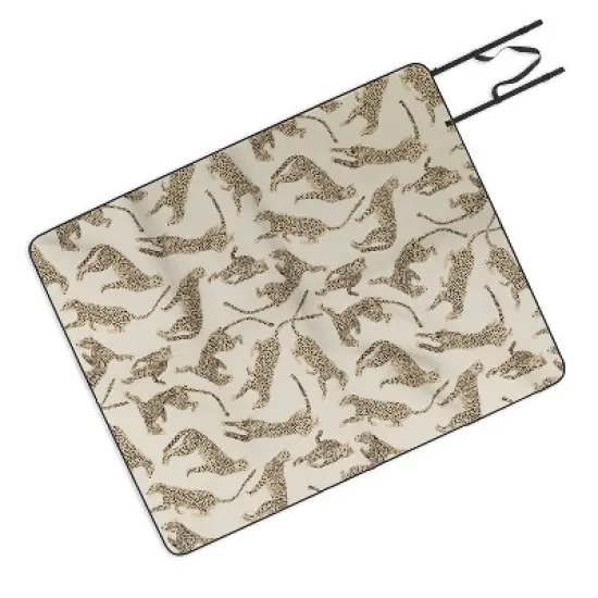 Iveta Abolina Cheetahs Tan Picnic Blanket - Deny Designs image {3}
