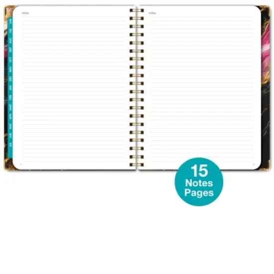 Global Printed Products Hardcover AY 2025-2026 Fashion Planner - 8.5"x11" (Dark Gold Marble) image {3}