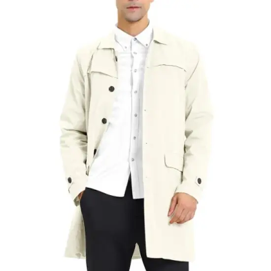 Lars Amadeus Men's Lightweight Single Breasted Slim Fit Jacket Overcoat image {10}