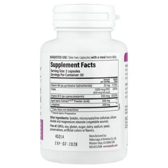 Kyolic Aged Garlic Extract Formula 108, Total Heart Health, 100 Capsules image {1}