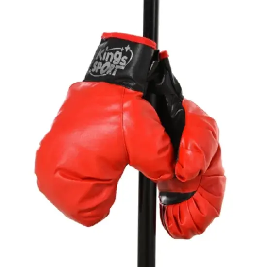 Qaba Boxing Bag Set with Height Adjustable Stand Punching Bag, Included Boxing Gloves, & Fillable Base for Children image {4}