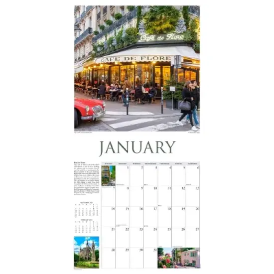 Willow Creek Press 2024 Wall Calendar 12"x12" A Walk in Paris image {2}
