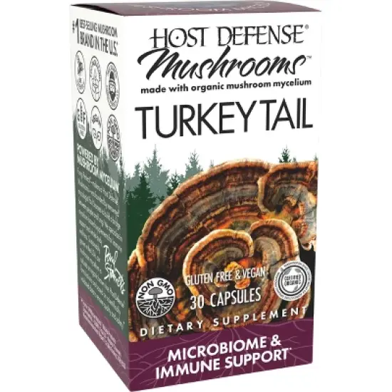 Host Defense Turkey Tail Mushroom Vegan Capsules - 30ct image {1}