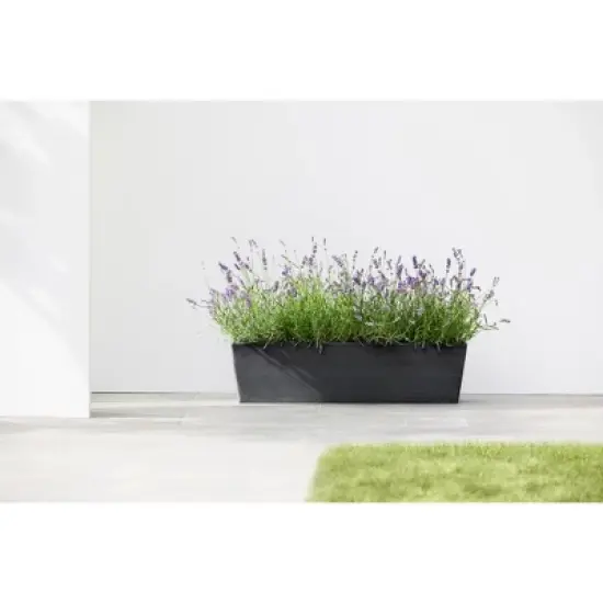 Ecopots Bruges Durable Modern Rectangular Indoor/Outdoor Recycled-Based Composite Flower Pot Planter image {2}