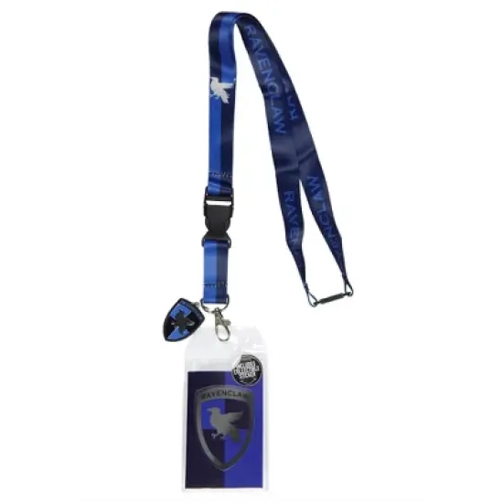 Harry Potter Ravenclaw Lanyard Multicolor 25" w/ Charm and Detachable ID Holder image {4}