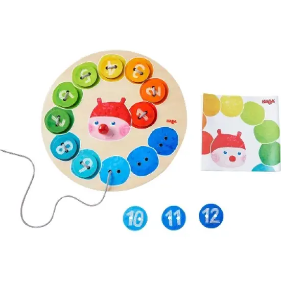 HABA Threading Game Counting Rainbow Caterpillar image {1}