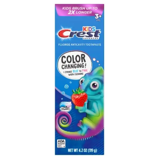 Crest Kids' Advanced Color Changing Toothpaste - Strawberry - 4.2oz image {14}