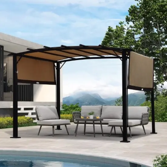 Gulches Universal Canopy Cover Replacement for 12x9 Ft Curved Outdoor Pergola Structure - Durable and Weather-Resistant Design image {11}