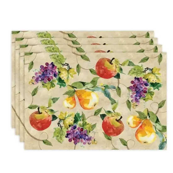 Laural Home Palermo Set of 4 13" x 19" Placemats image {1}
