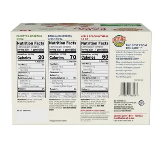 Earth's Best Organic Baby Meals Variety Pack - 63oz/18ct image {1}