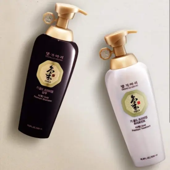 Daeng Gi Meo Ri - Ki Gold Premium Shampoo and Treatment Set Nourishing Korean K-beauty Solution for Dry and Rough Hair - (16.9OZ) DUO SET KIT image {3}