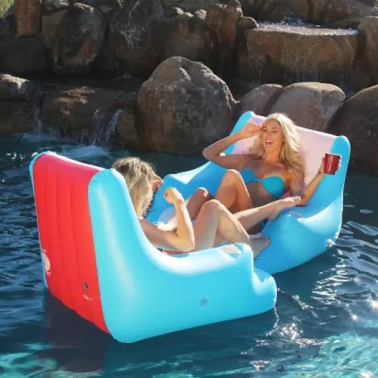 GoFloats Lazy Buoy Floating Lounge Chair with Cup Holders - The Most Comfortable Pool Float EVER image {4}