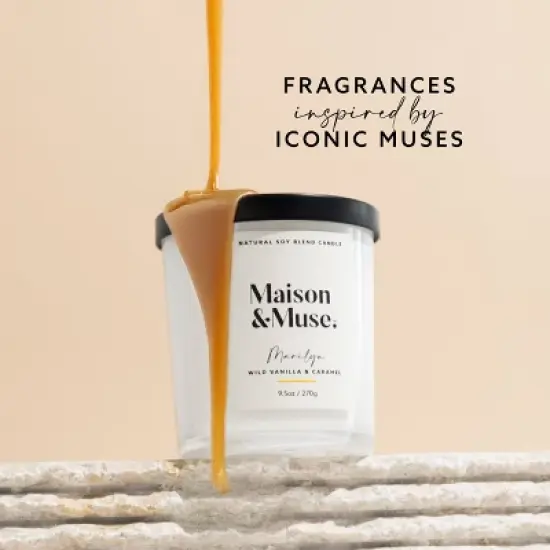 Maison&Muse Scented Candle - Wild Vanilla & Caramel (Marilyn) - 9.5oz image {1}