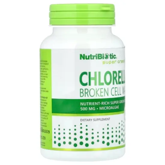 NutriBiotic Super Greens, Chlorella, 150 Vegan Tablets (500 mg per Tablet) image {3}