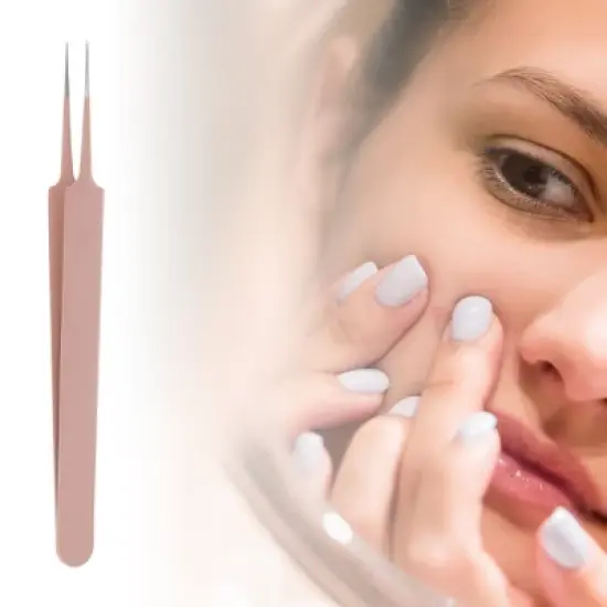 Unique Bargains Portable Straight Pimple Extractor Pink 1 Pc image {3}