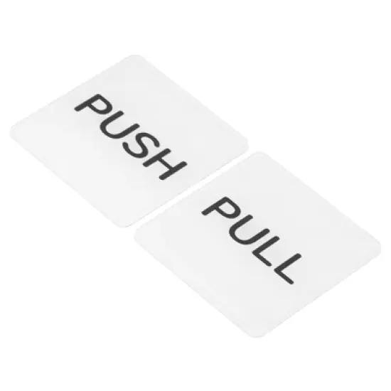 Unique Bargains Acrylic Self-Adhesive Shop Business Push Pull Door Sign 2 Pcs image {6}