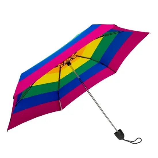 ShedRain Mini Manual Compact Umbrella - Rainbow image {3}