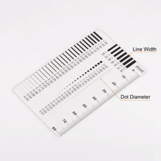 Unique Bargains High Precision SEC Size Estimation Chart Flaw Detection Ruler image {2}